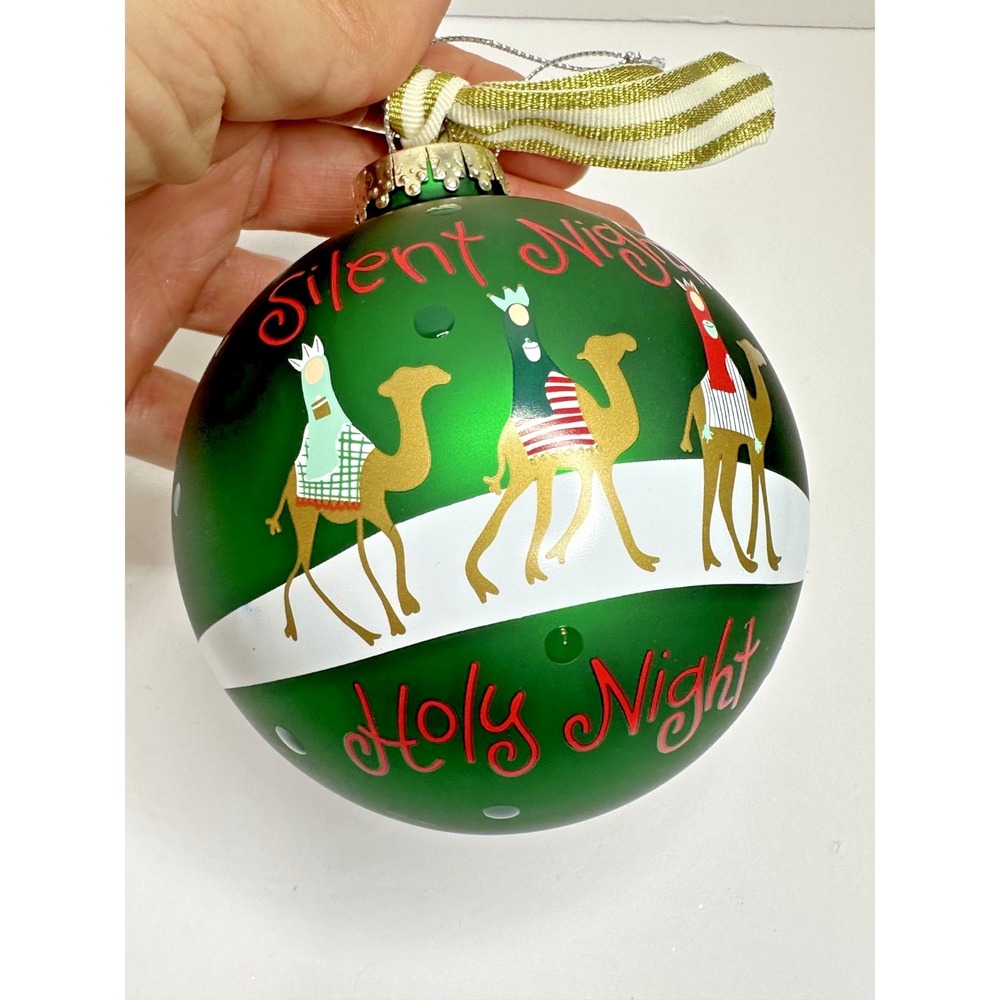 Cotton Color Christmas Ornament Silent Night Holy Night Manger 3 king Glass Ball